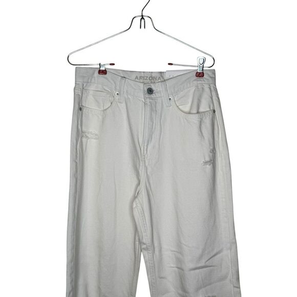 Arizona Jean Co. Women Jeans Skater Slouchy Ripped Hi-Rise Wide Leg Sz.5 NWT - Picture 4 of 11